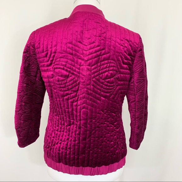 NEW!Ted Baker Bartel Quilted Velvet Bomber Jacket - Picture 7 of 16